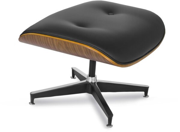 Scaun reclinabil PALERMO cu suport pentru picioare, piele ecologică neagră