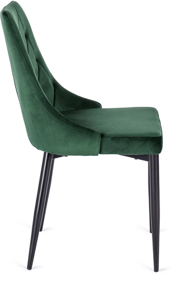 Scaun din velur verde CORK