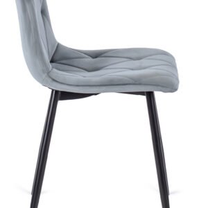 Scaun ROBIN din catifea gri — MOBILA