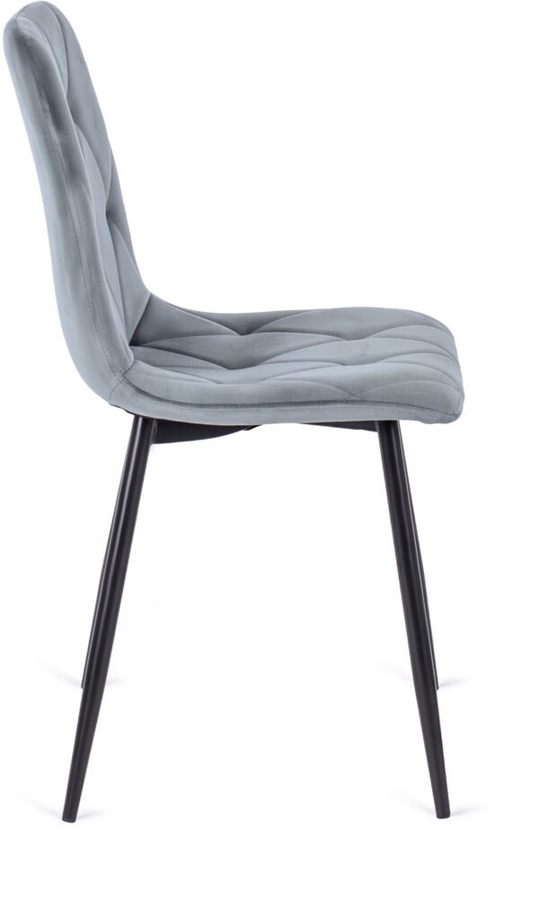 Scaun ROBIN din catifea gri — MOBILA