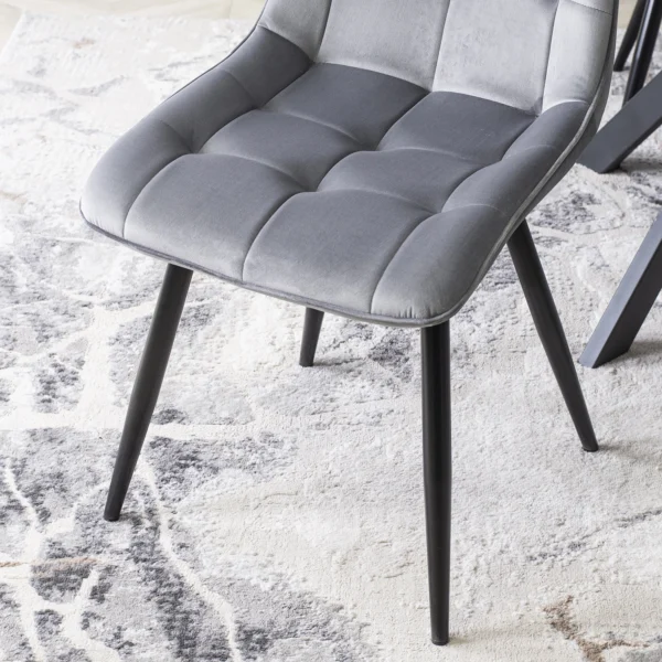 Scaun RIO din velur gri