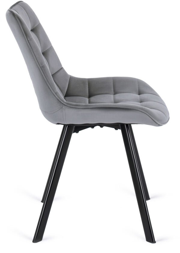 Scaun RICK din velur gri