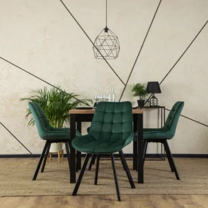 Scaun RICK în velur verde — MOBILA