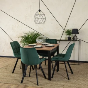 Scaun RICK în velur verde — MOBILA