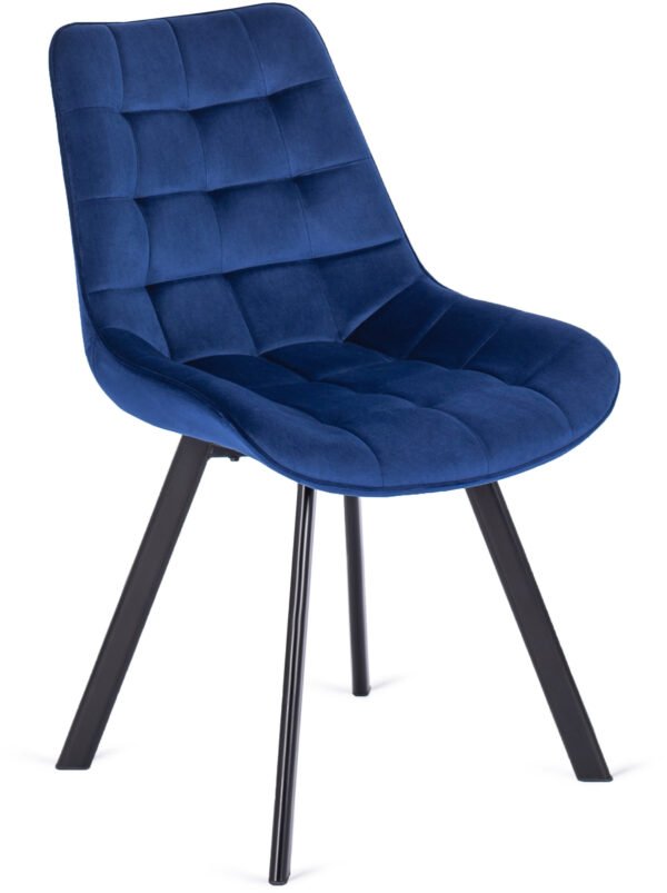 Scaun RICK din velur albastru marin