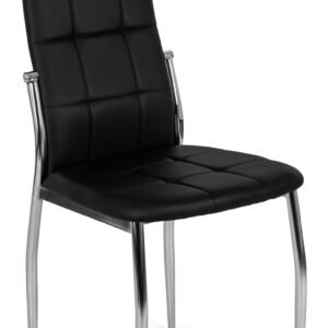 Scaun MOLLY din piele ecologică neagră