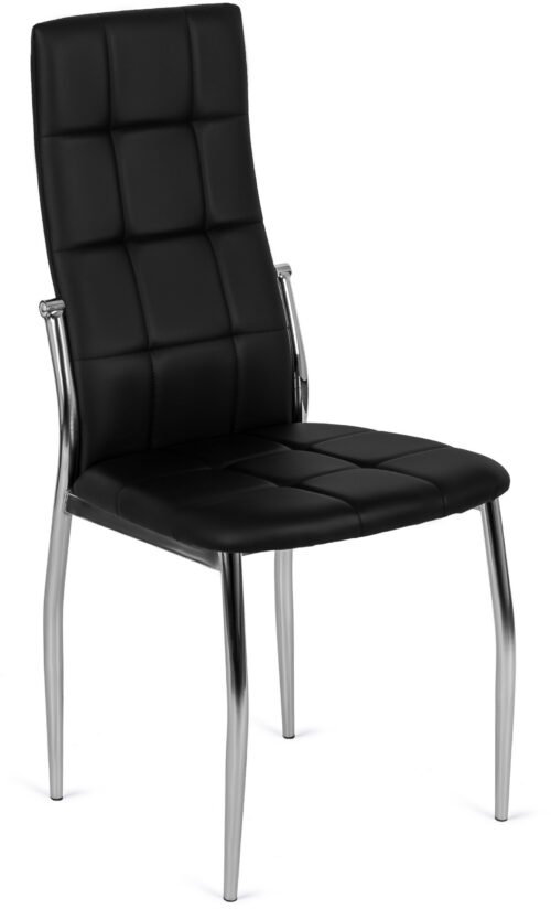 Scaun MOLLY din piele ecologică neagră