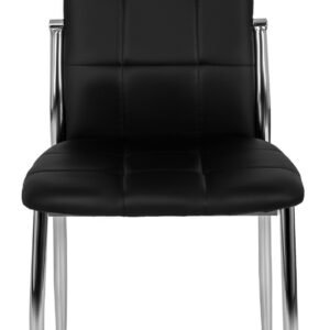 Scaun MOLLY din piele ecologică neagră