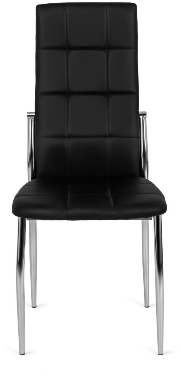 Scaun MOLLY din piele ecologică neagră