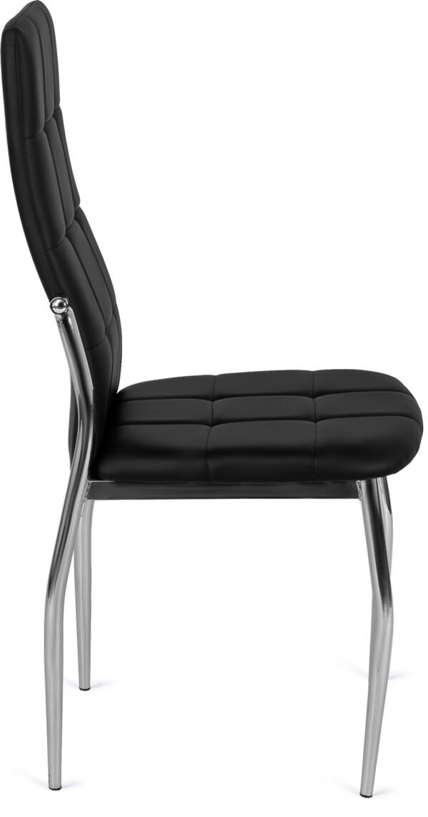 Scaun MOLLY din piele ecologică neagră