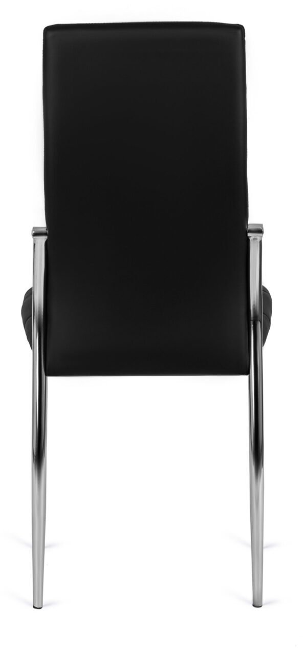 Scaun MOLLY din piele ecologică neagră