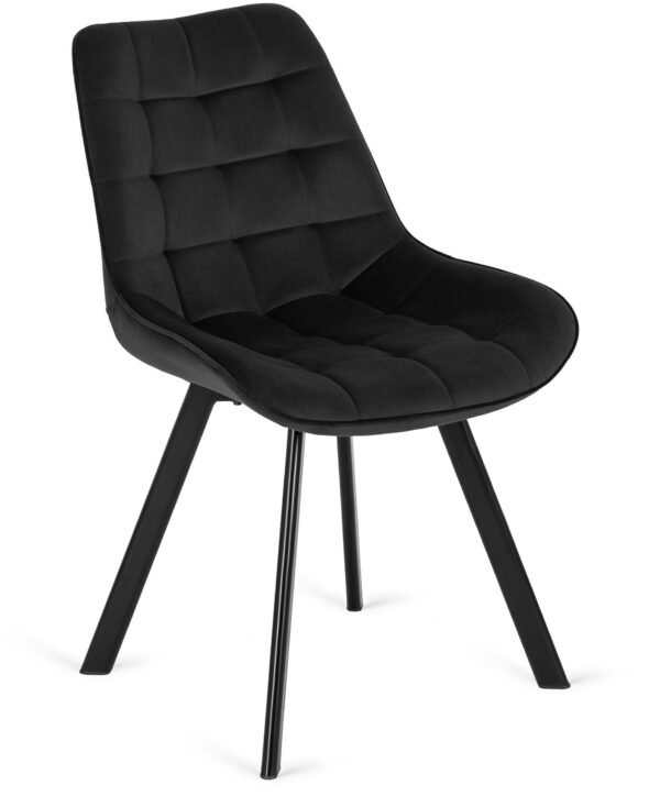 Scaun RICK Velur negru — MOBILA