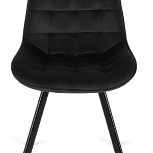 Scaun RICK Velur negru — MOBILA
