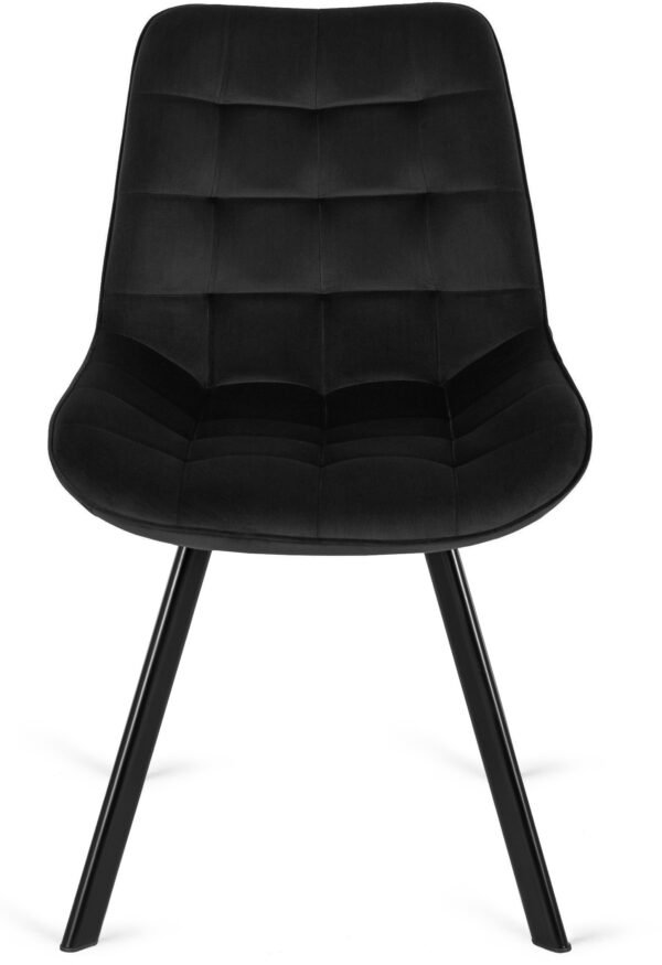 Scaun RICK Velur negru — MOBILA