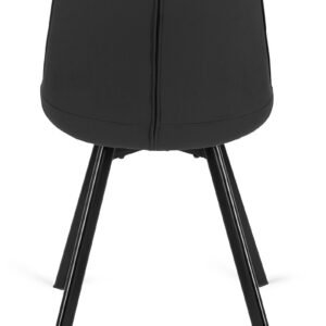 Scaun RICK Velur negru — MOBILA