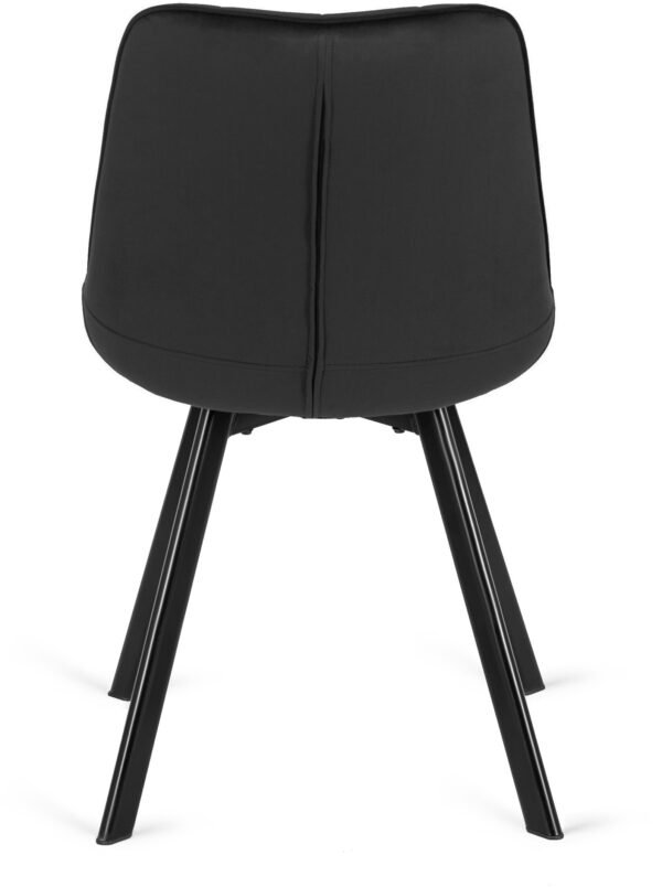 Scaun RICK Velur negru — MOBILA