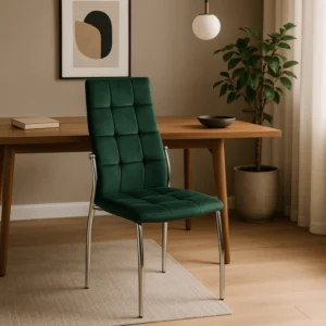 Scaun MOLLY din catifea verde — MOBILA