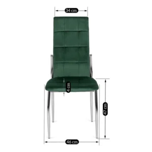 Scaun MOLLY din catifea verde — MOBILA