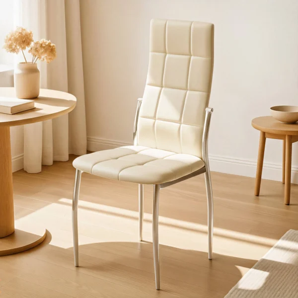 Scaun MOLLY din piele ecologică bej