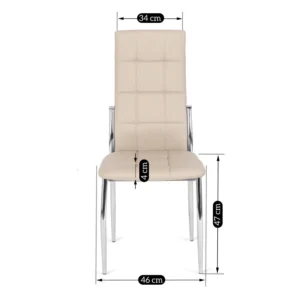 Scaun MOLLY din piele ecologică bej