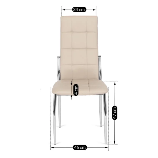 Scaun MOLLY din piele ecologică bej