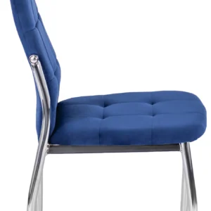 Scaun MOLLY din velur albastru marin