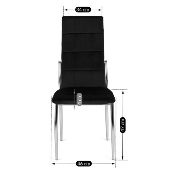 product-1823-4 Scaun MOLLY din velur negru