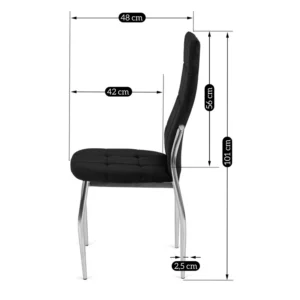 product-1823-5 Scaun MOLLY din velur negru