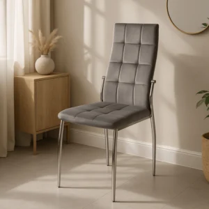 Scaun MOLLY din velur gri
