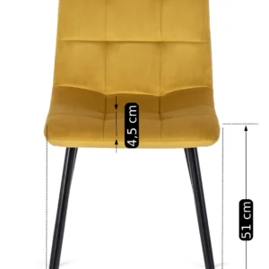 product-1853-4 Scaun PERU din catifea muștar — MOBILA