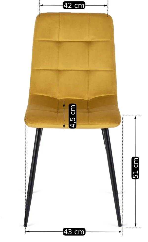 product-1853-4 Scaun PERU din catifea muștar — MOBILA