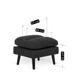 product-1861-11 Scaun de relaxare HENRY cu suport pentru picioare, negru