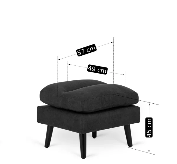 product-1861-11 Scaun de relaxare HENRY cu suport pentru picioare, negru