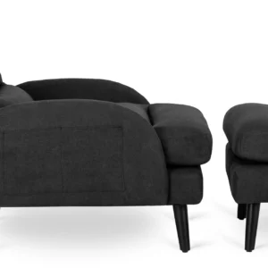 product-1861-6 Scaun de relaxare HENRY cu suport pentru picioare, negru