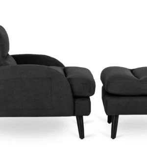 product-1861-7 Scaun de relaxare HENRY cu suport pentru picioare, negru