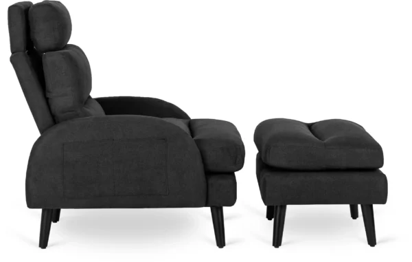 product-1861-7 Scaun de relaxare HENRY cu suport pentru picioare, negru