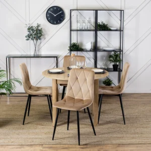 Scaun ROBIN din velur bej