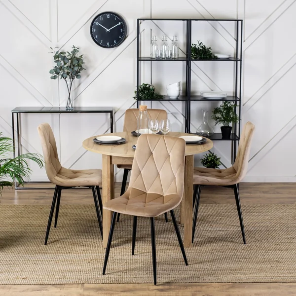 Scaun ROBIN din velur bej