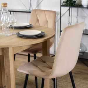 Scaun ROBIN din velur bej