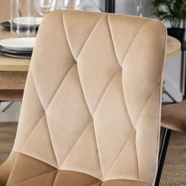 Scaun ROBIN din velur bej