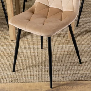 Scaun ROBIN din velur bej