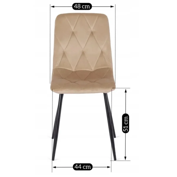 Scaun ROBIN din velur bej