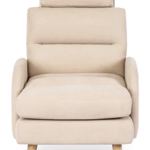 Scaun de relaxare HENRY cu suport pentru picioare, bej