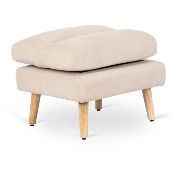 Scaun de relaxare HENRY cu suport pentru picioare, bej