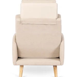 Scaun de relaxare HENRY cu suport pentru picioare, bej