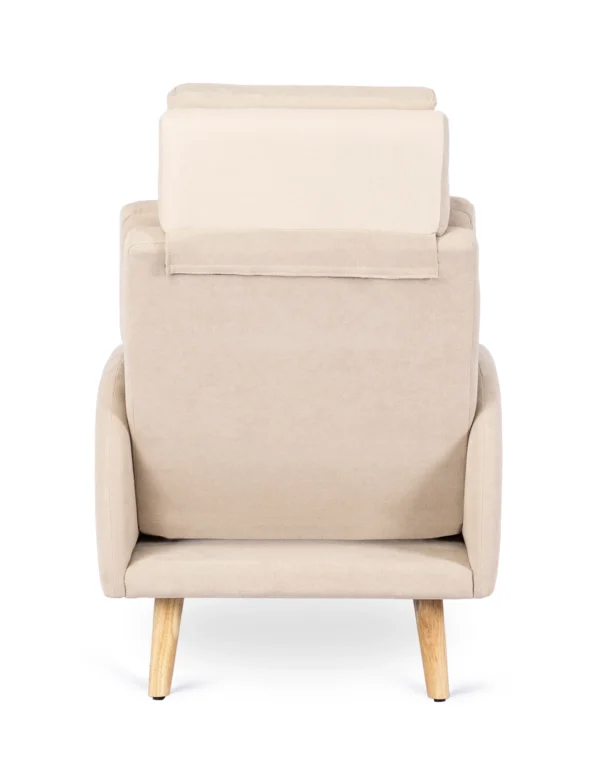 Scaun de relaxare HENRY cu suport pentru picioare, bej