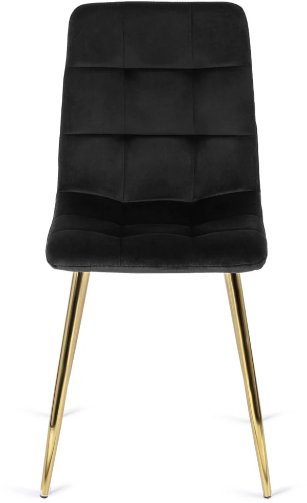 Scaun YORK din velur negru