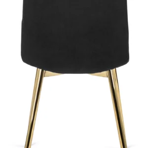 Scaun YORK din velur negru