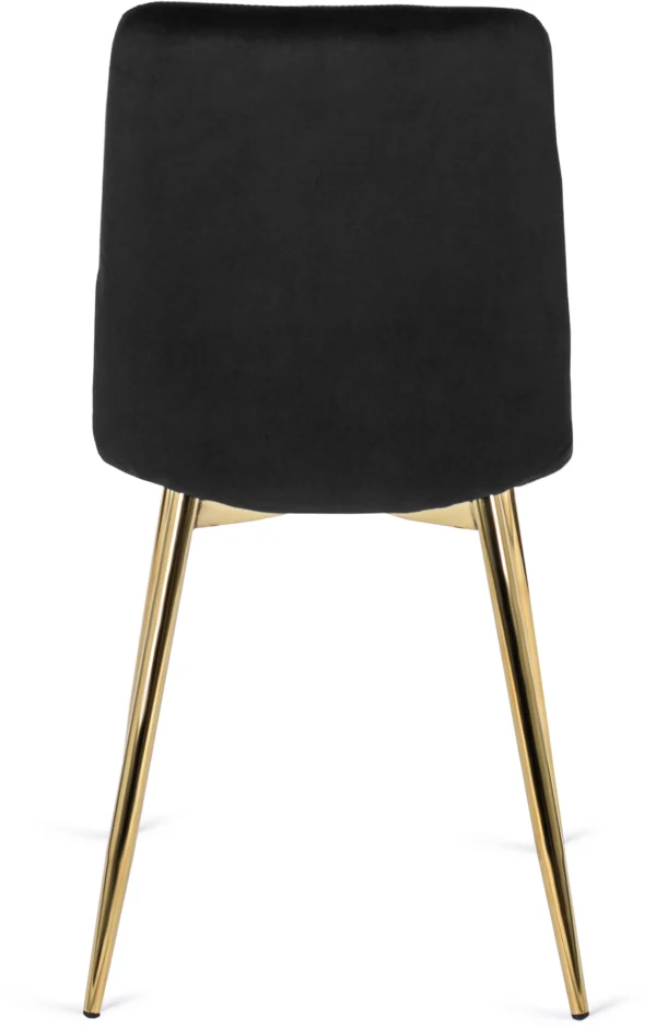 Scaun YORK din velur negru