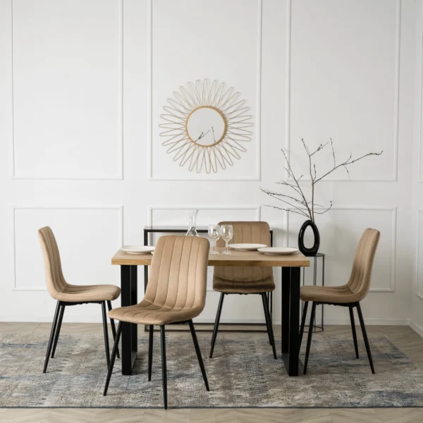 Scaun IBIS din velur bej